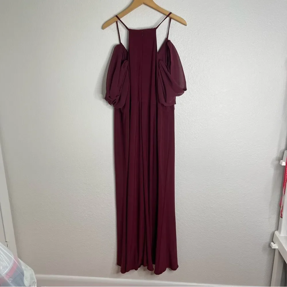 Celebrate DD Studios Davids Bridal Cold‎ Shoulder Maxi Dress Gown Size 22